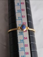 Bague vintage plaquée or Lapis-lazuli véritable, taille 53💍