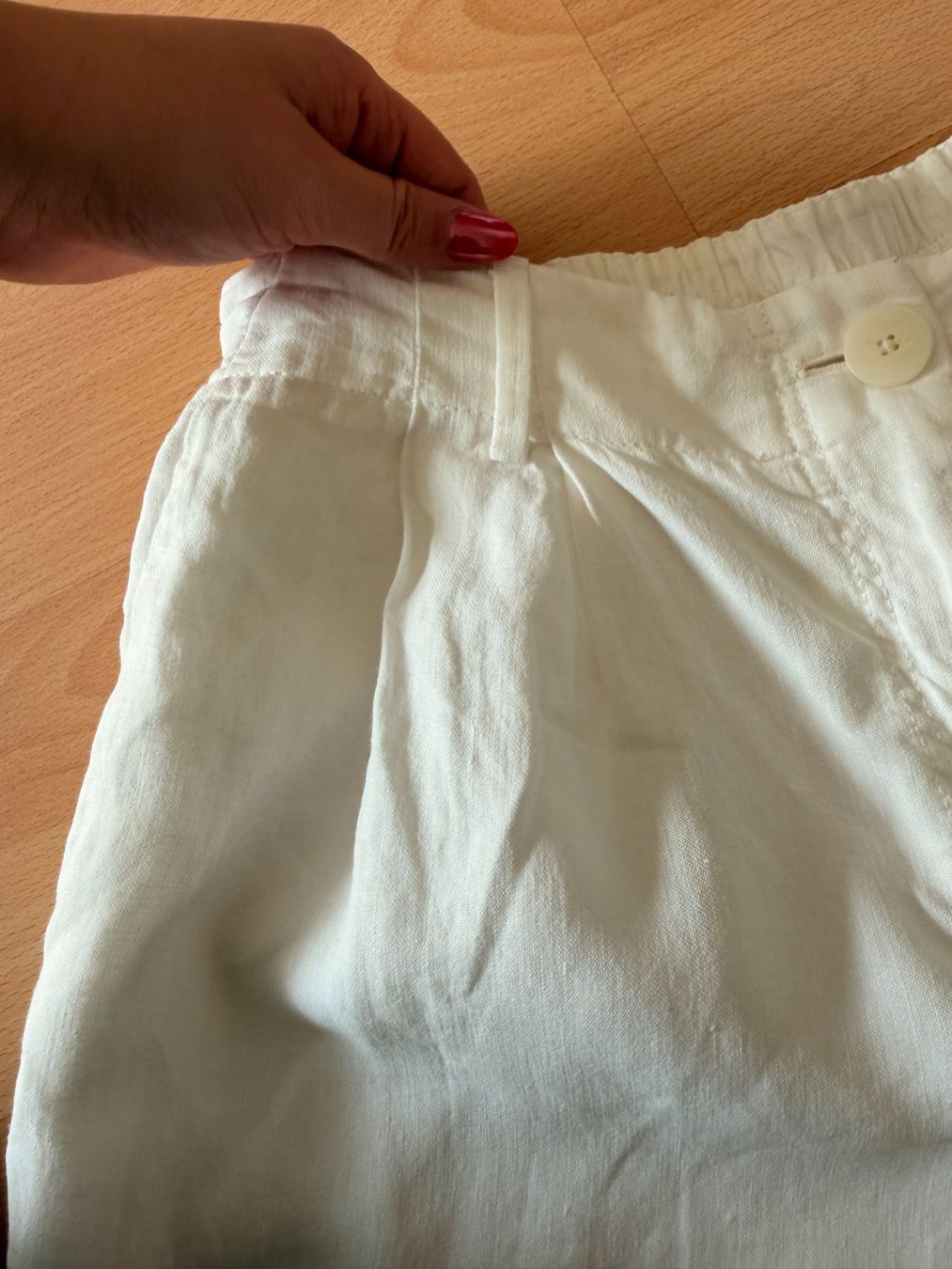 Pantaloni: Massimo Dutti Leinenhose Weiss – Usato da Männedorf venduto da jad_l7jg 3