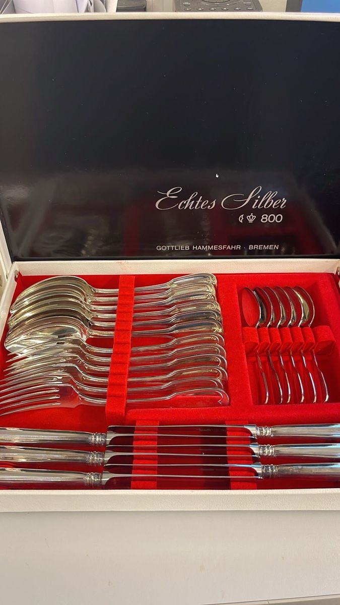 Bestecksets: Silberbesteck 800er Silber - 12er Garnitur (NEU!) – Neu und originalverpackt aus Siebnen von Arko27 1