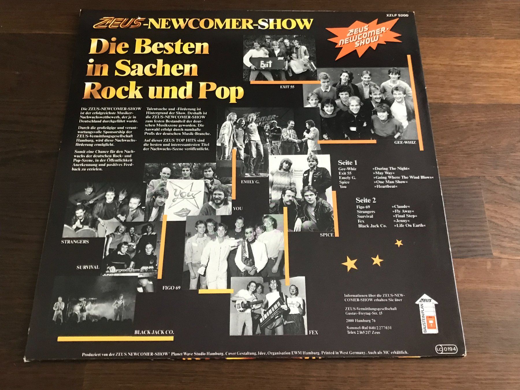 Zeus Top Hits - Zeus NEWCOMER-Show - rare Lp (Gebraucht) in Buchs AG ...