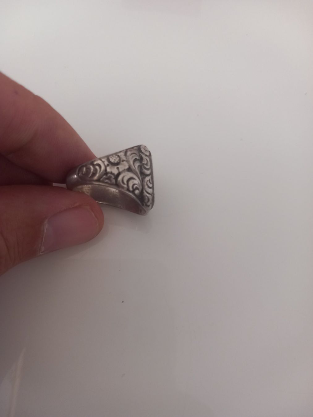 Anelli: Bague chevalière en argent 800 initiale FM – Usato da Genève venduto da GenevaLuxury 2