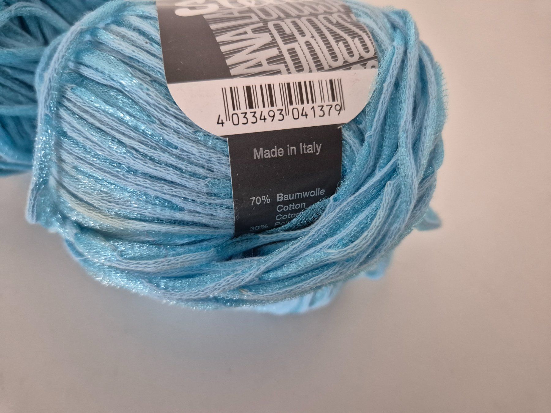 Lana: Stella Effektgarn blau 2 Knödel – Nuovo e nell'imballaggio originale da Aarburg venduto da NDK 2