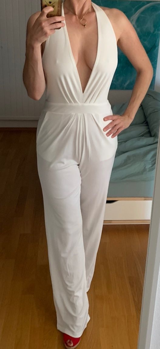 Tute: Jumpsuit creme-weiss Gr.36 – Usato da Bern venduto da tweety713