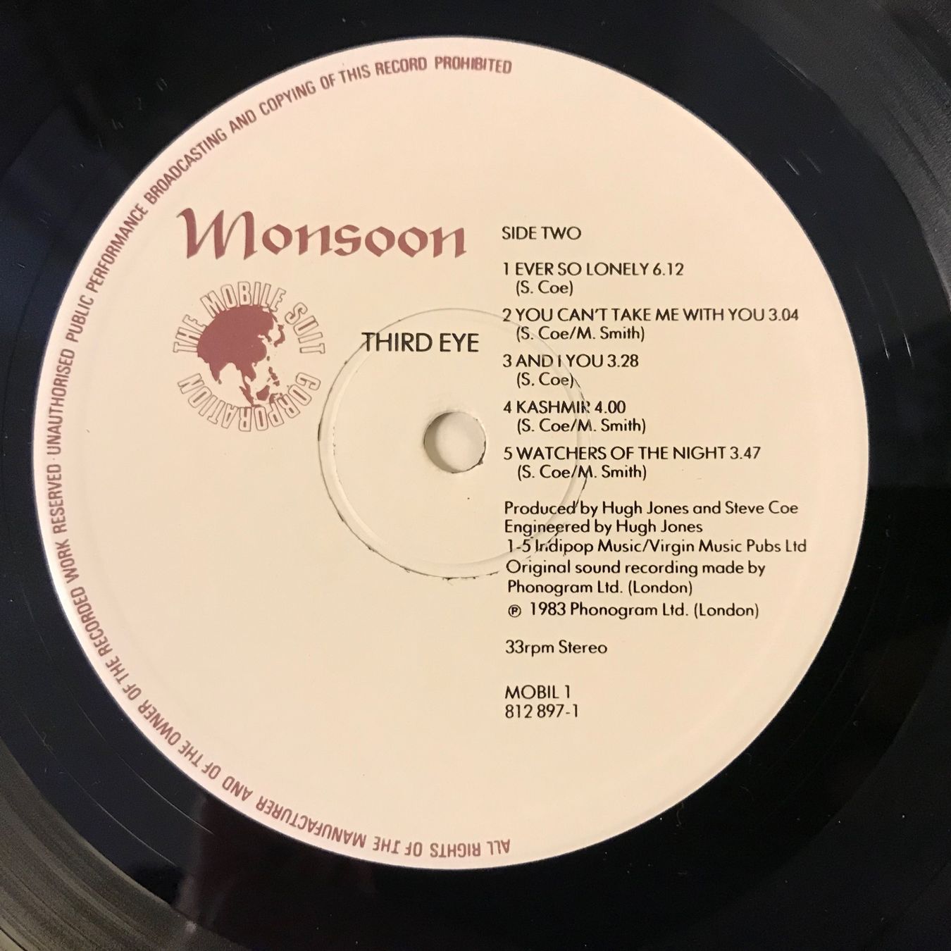 Vinyles: Monsoon - Third Eye – D'occasion à Aesch BL par BlueMusicRecords 3