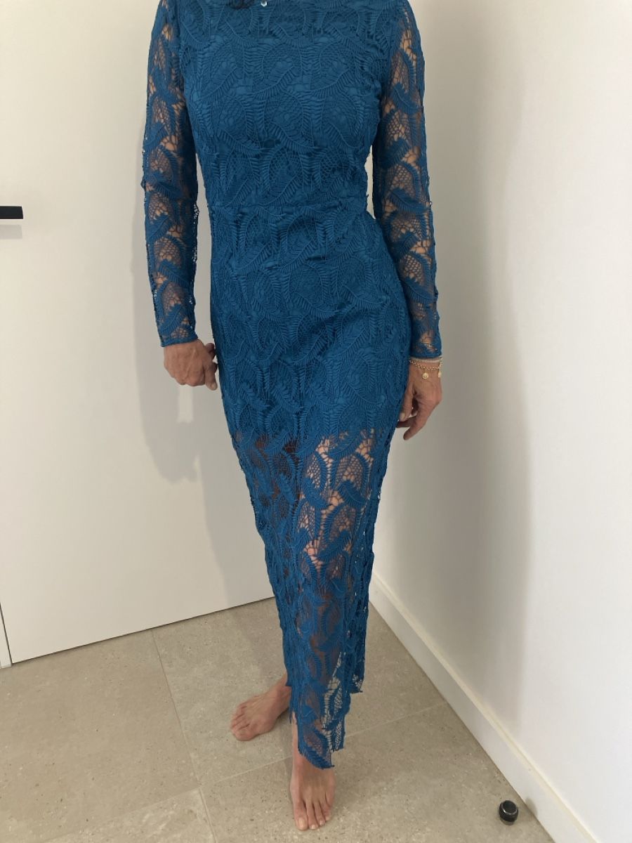 Vestiti: Elegantes, blaues Maxikleid mit Spitze, Grösse 38 – Nuovo (secondo la descrizione) da Muralto venduto da jac_hkz5 2