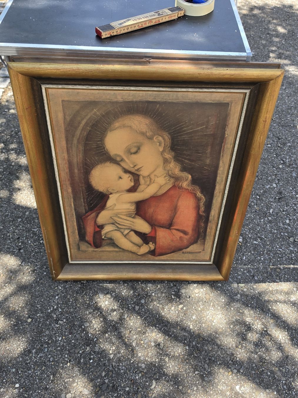 Posters & Illustrations: Bild Madonna mit Kind  gerahmt signiert – D'occasion à Mettlen par elios0888 3