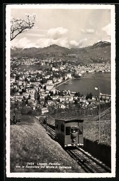 Ansichtskarten: Lugano-Paradiso, Funicolare del Monte S. – Gebraucht aus Berlin von bartko-reher