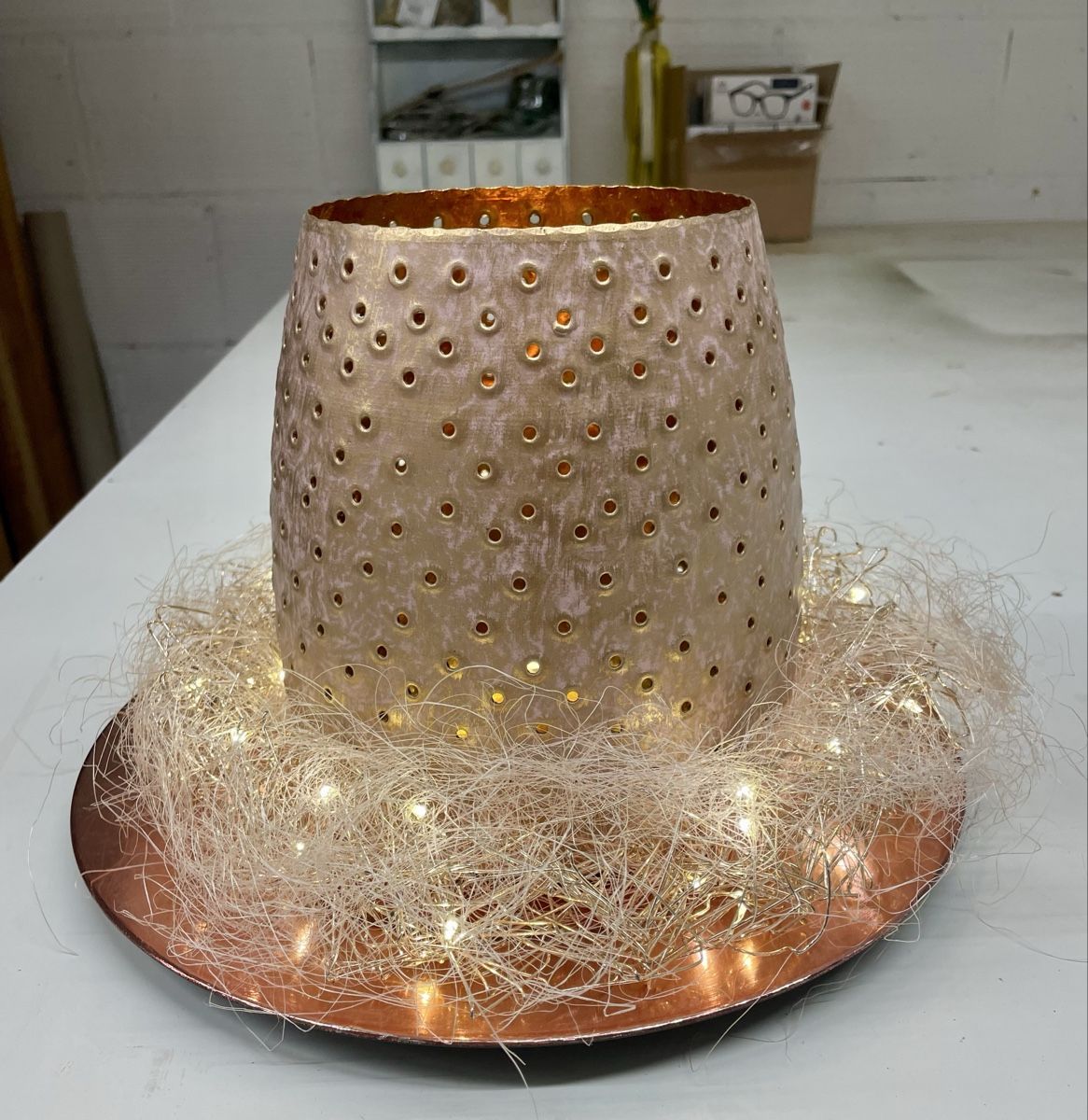 Tutte le decorazioni: Windlicht mit Lichterkranz und Teller – Usato da Hochdorf venduto da FlordeCebo