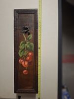 Kassette / Holzkiste bemalt Vintage Kirschen-Motiv