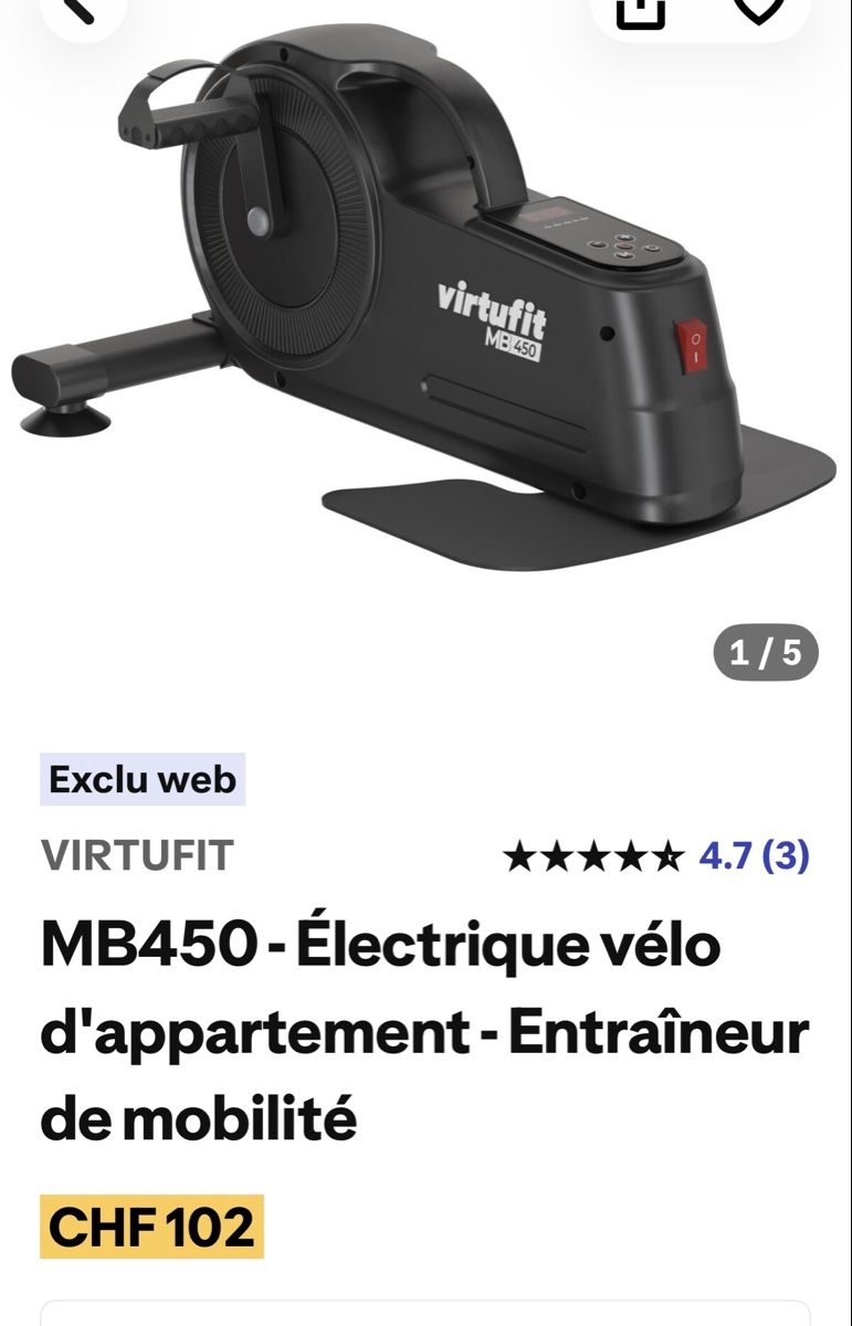 Vélos d'appartement: Vélo électrique d’appartement – Neuf (Voir description) à Forel FR par Papillon2020
