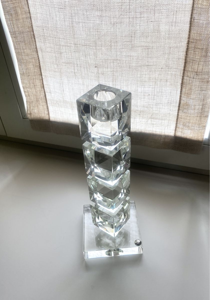 Portacandele: CANDELABRO IN CRISTALLO – Nuovo e nell'imballaggio originale da Monte Carasso venduto da chi_design 1
