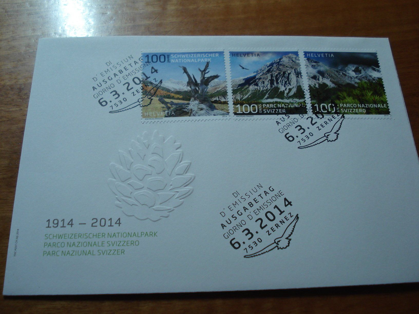 Tous les timbres: FDC Schweizer Nationalpark, 2014, Z-Druck – D'occasion à Niederwil AG par morostahu