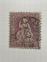 Schweiz 1867 sitzende Helvetia 50 Rp. gestempelt