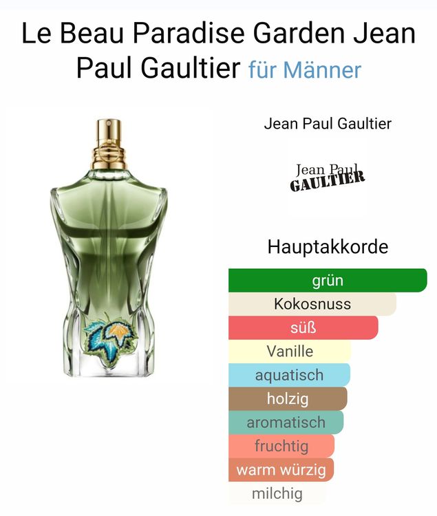 Jean Paul Gaultier Parfum & Eau de Toilette: Jean Paul Gaultier Le Beau ParadiseGarden Abfüllung 2/5/10ml – Neu (gemäss Beschreibung) aus Oensingen von IcyMehmet 2