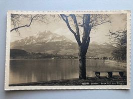 AK.  Luzern mit Blick auf Pilatus