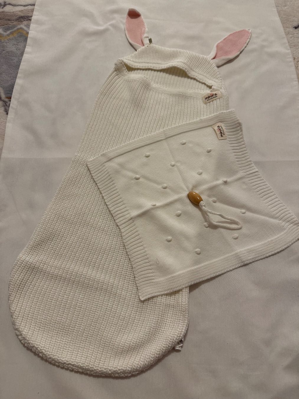 Decken: Baby Strick Cocoon Swaddle Set 0–8 Monate – Neu und originalverpackt aus Luzern von EZEREN 4