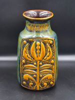 Vintage Keramik-Reliefvase von Bodo Mans Bay Westdeutschland