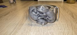 Gürtel Pasito, neu, mit Chamäleon-Schnalle, 85 cm lang