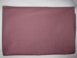 Baumwollstoff mauve mit weissen Pünktli