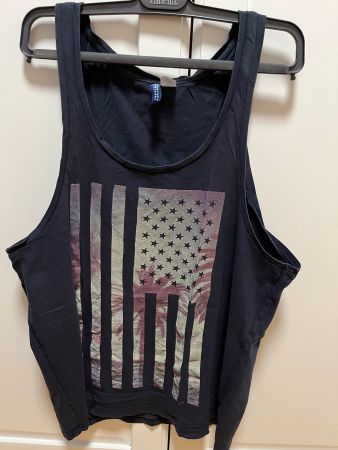 Tank Top Herren blau mit Motiv, Gr. S