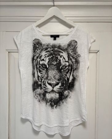 🤍 T-Shirt von „MANGO JEANS“, weiss, Gr. S/36 🤍