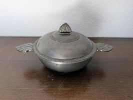Zinnschüssel mit Deckel von Les Potstainiers, Belgien