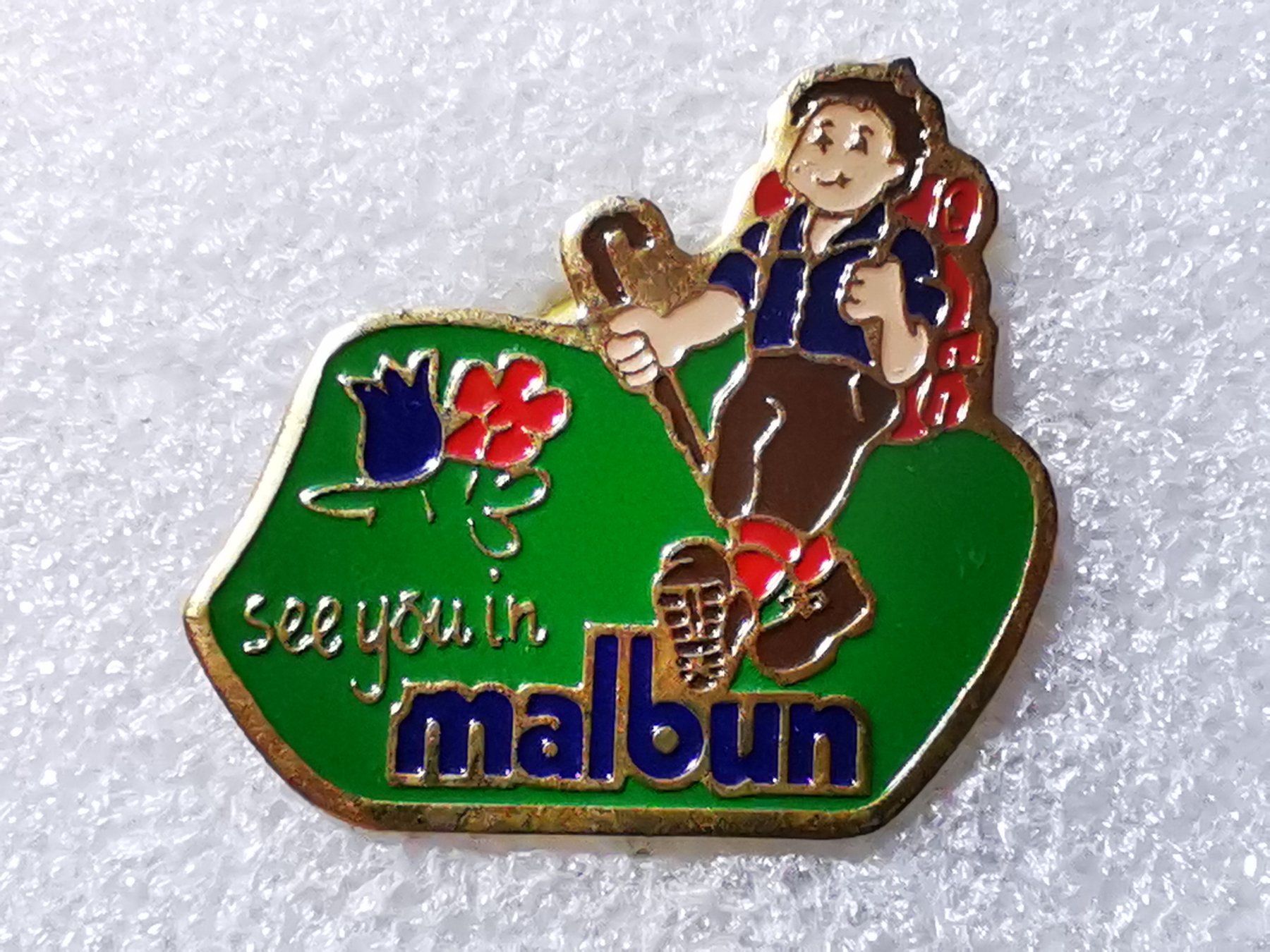 Plaketten & Abzeichen: Ansteckpin 58: see you in malbun – Gebraucht aus Oppligen von Pin-Fall-Shop