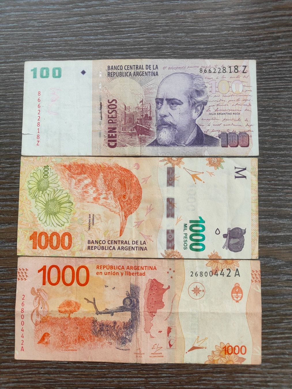 Banconote: LOT Argentinien 3 Stück !!!!!!! – Usato da Flaach venduto da Lonzo99
