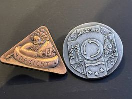 Fasnachtsplakette Birsfelden Kupfer und Silber