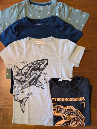4 T-Shirts, Gr. 98/104, Sommer, Top Zustand, Jungs