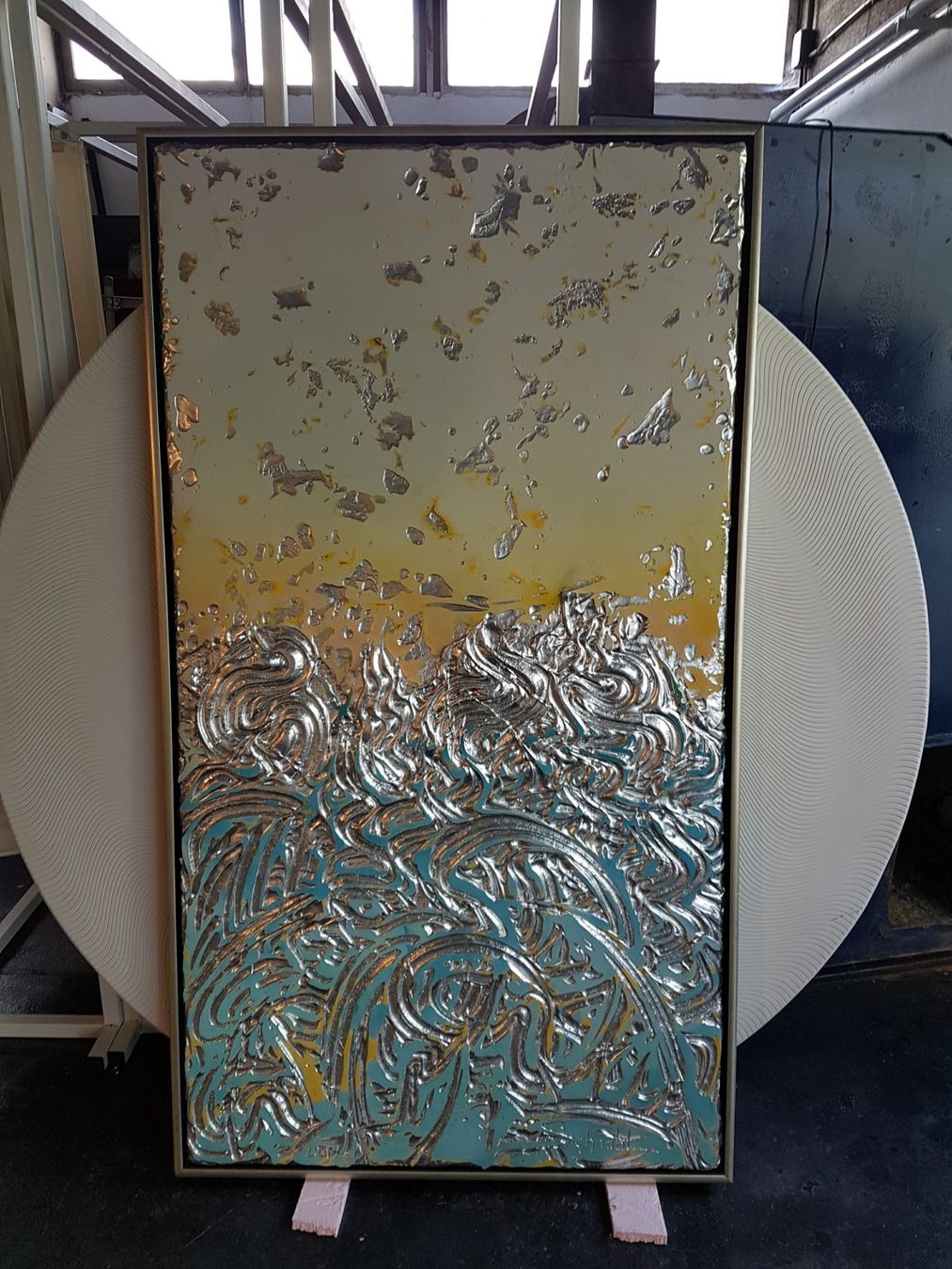 Dipinti: 175 x 95 artwork by Walter Schnabl - First Hour – Usato da Adliswil venduto da fashionholic 2