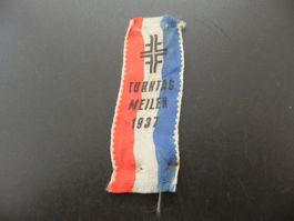 Altes Stoff Abzeichen Turntag Meilen 1937