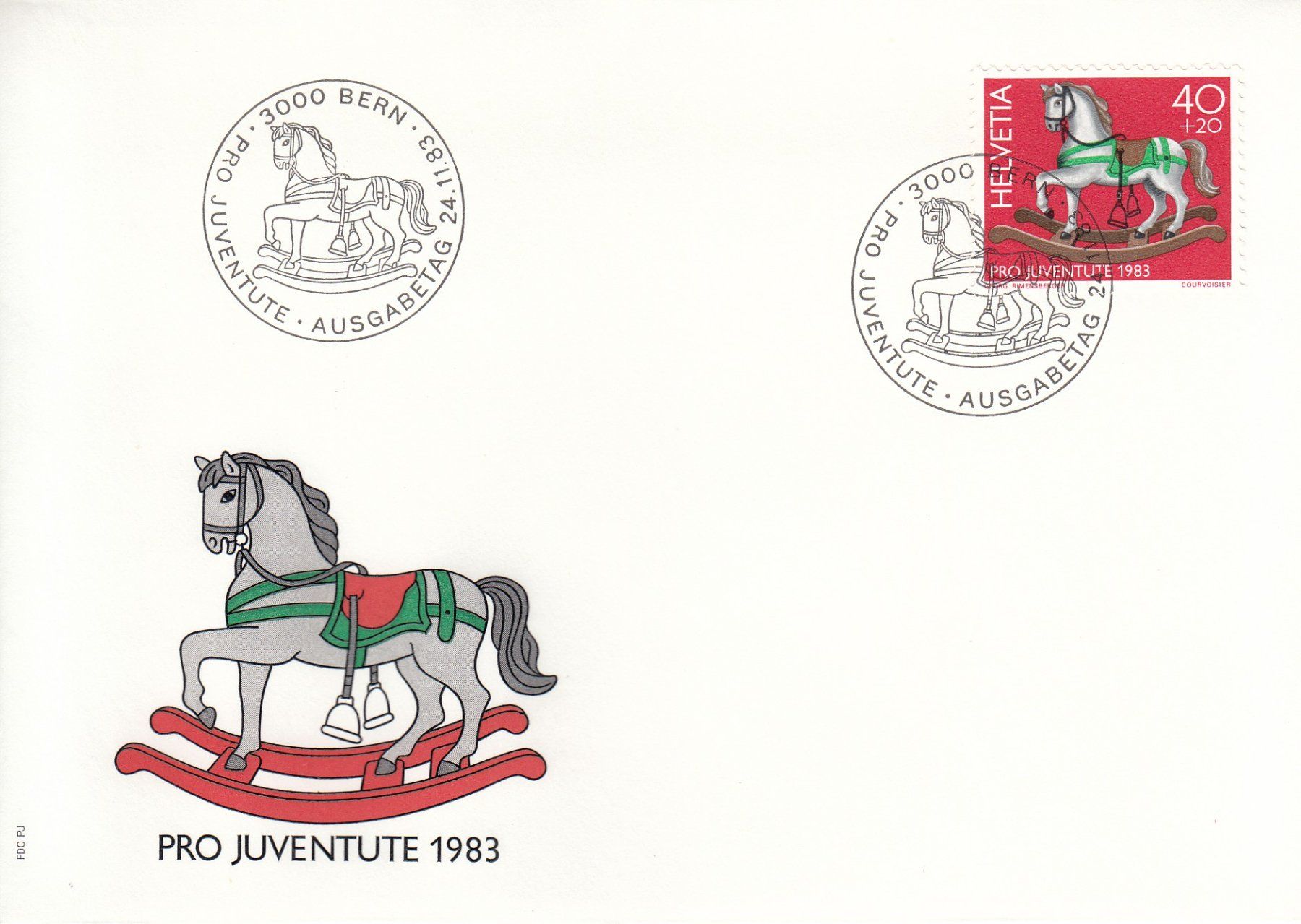 Tutti i francobolli: 1983 Pro Juventute  4 FDC von den Einzelmarken – Usato da Spreitenbach venduto da Mustang_1105 1