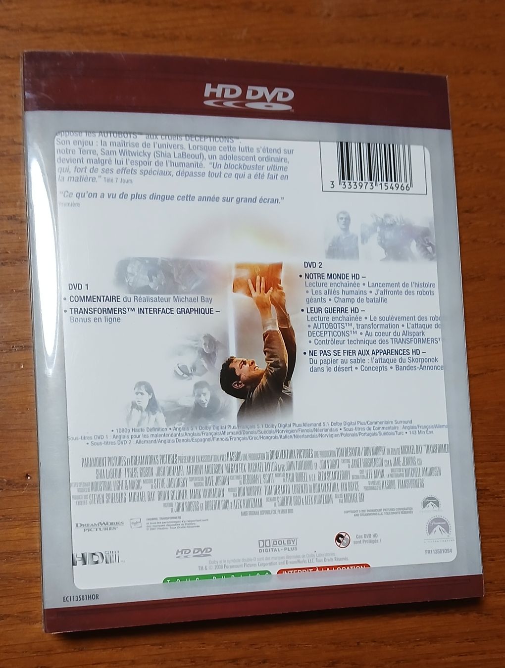 Tutti i DVDs: Transformers - Edition Spéciale 2 HD DVD – Nuovo (secondo la descrizione) da Le Sentier venduto da Funko-Pop-1979 2