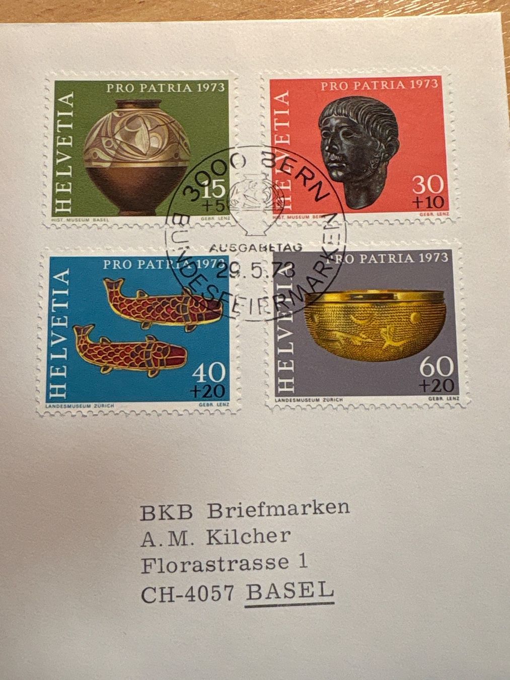 Tutti i francobolli: Pro Patria 1973, 1. August Briefmarken-Set Schweiz – Usato da Ibach venduto da lisch3 3