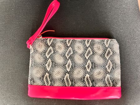 Beauty Case/ Etui/ Clutch/ Necessaire - pink/Schlangenmuster