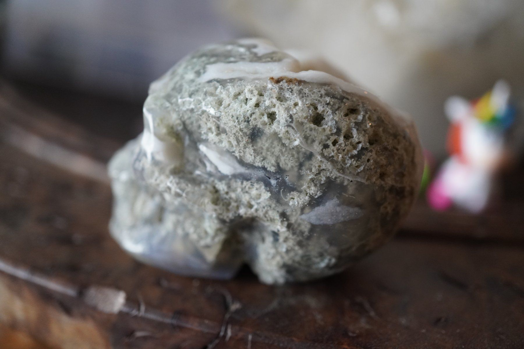 Minerali & Pietre curative: Moos Achat Drusen  Skull     "TOPSTONE" – Nuovo e nell'imballaggio originale da Eschenbach SG venduto da topstone 5