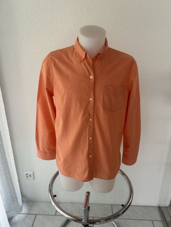 Lauren Ralph Button-Up Shirt XL Orange Cotton Summer Top