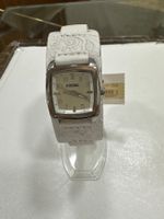Fossil Damen Uhr JR1159  Weiss Leder Elegant &Modern Neu