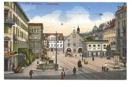 St. Gallen - Stadt - Theaterplatz - Hotel Hecht - um 1910