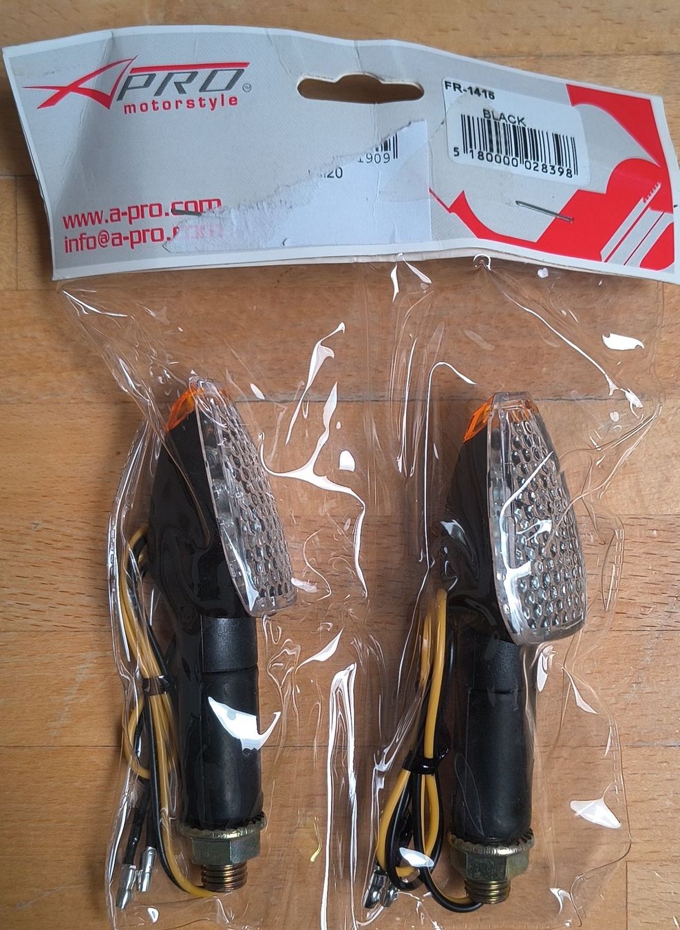 Fari: 2 x clignotants moto noir LED – Nuovo e nell'imballaggio originale da Conthey venduto da martinproz