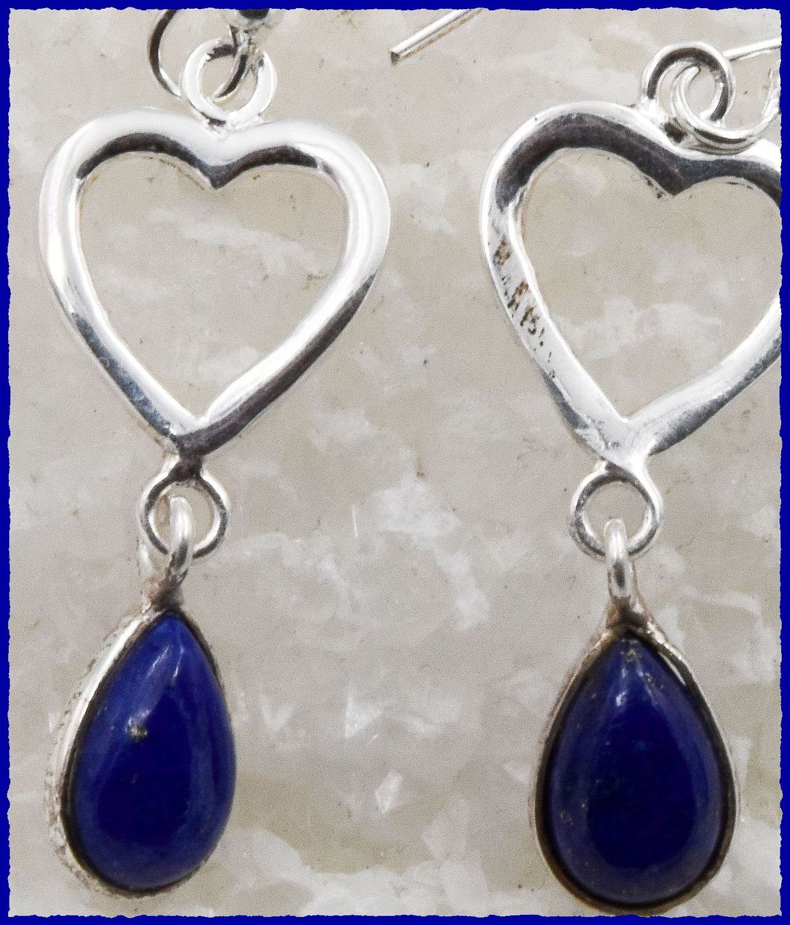 Orecchini pendenti & Orecchini a lobo: Lapis Lazuli Herz Ohrhänger 925 Silber – Nuovo e nell'imballaggio originale da Oberglatt ZH venduto da Goldfee1 1