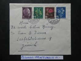 Pro Juventute 1948 auf Briefabschnitt