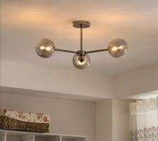 Deckenleuchte / Deckenlampe schwarz grau