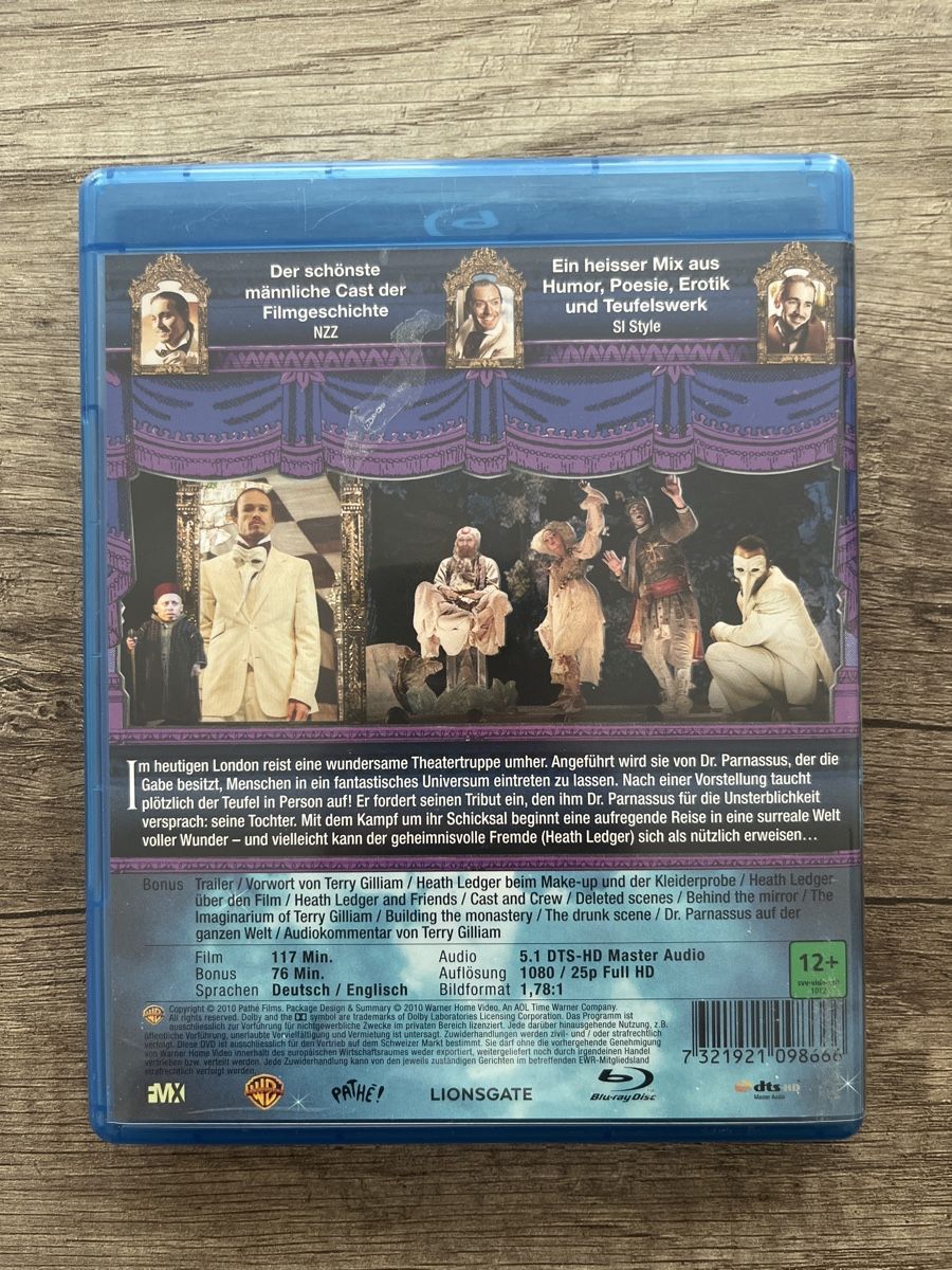 Tutti i DVDs: Blu-ray: Das Kabinett des Dr. Parnassus – Usato da Frutigen venduto da abr_w5b2 2