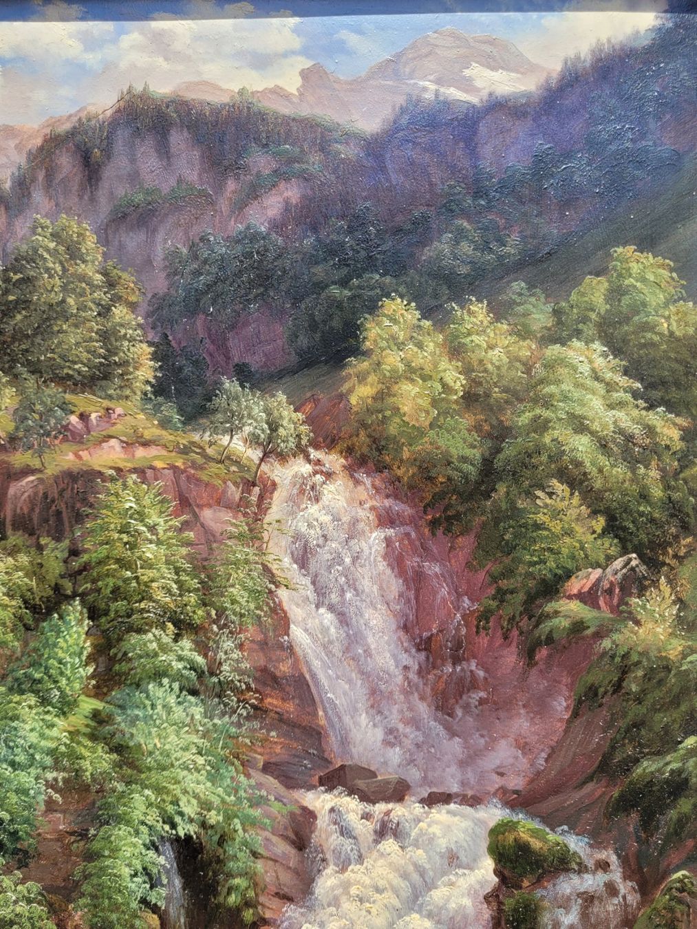 Dipinti: Bild "WASSERFALL IM GEBIRGE" - historisches Gemälde – Usato da Oetwil am See venduto da swisspeak 5
