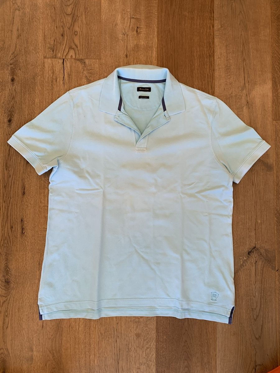 Massimo Dutti Polos: Polo Massimo Dutti taille XXL 100 % coton bleu clair – D'occasion à Genève par sanchka0 2