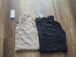 Sommer-Tops, taupe& schwarz, Grösse M NEU mit Etikett