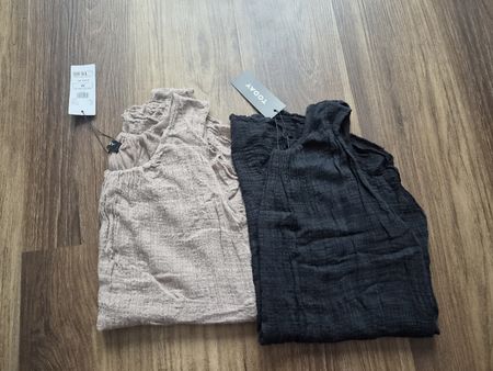 Sommer-Tops, taupe& schwarz, Grösse M NEU mit Etikett