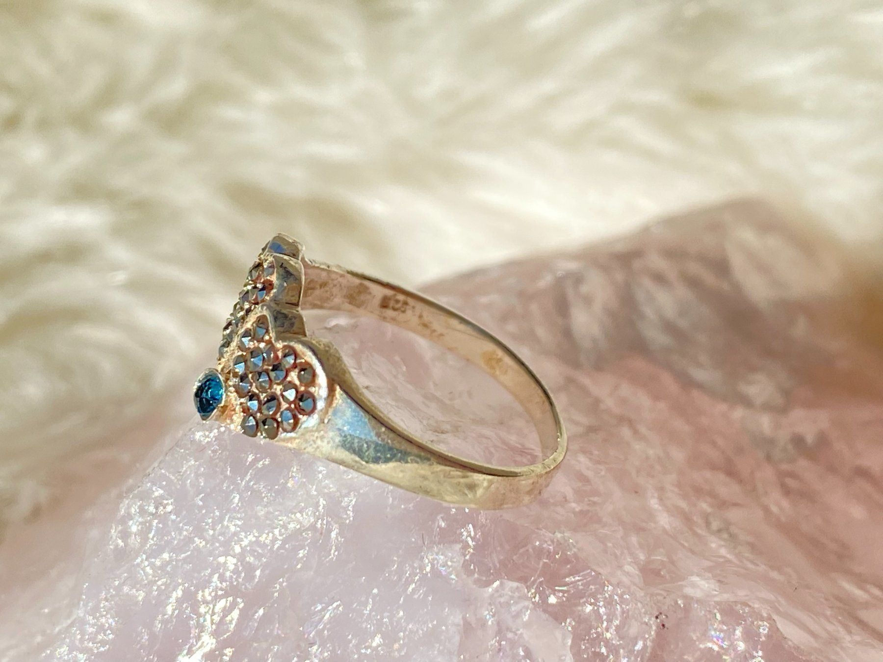 Anelli: Ring Silber 925 mit türkisem Stein Herz – Usato da Istighofen venduto da Ringparadies 1